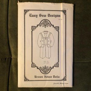 EASY SEW DESIGNS SEWING PATTERN FOR 27" -28" DOLL SAILOR SUIT NEW UNCUT UNUSED